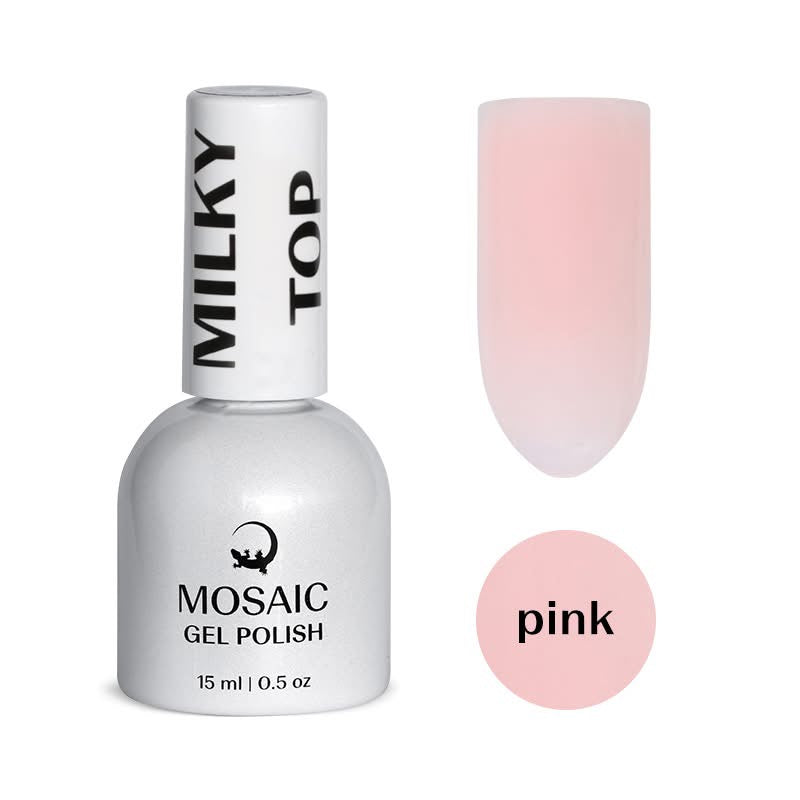 Milky pink topcoat